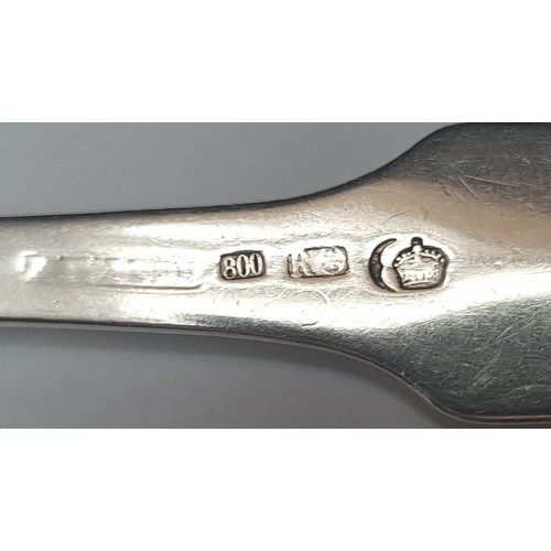 5013 - A PAIR OF SILVER TABLE SPOONS, GERMAN