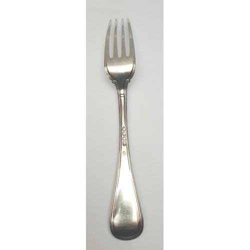 5014 - VICTORIAN SILVER TABLE FORK, LONDON 1859