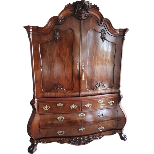 7002 - A DUTCH ARMOIRE, MAHOGANY, 18TH CENTURY