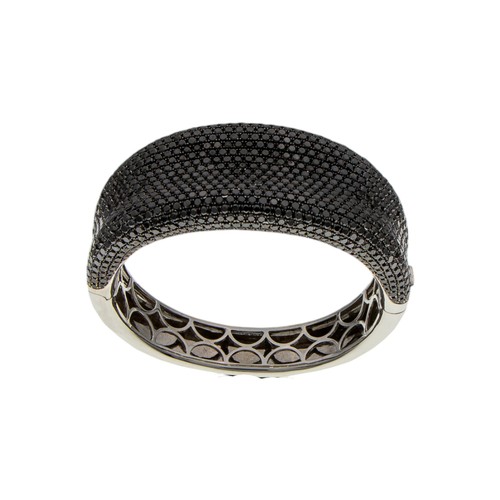 11003 - A NATURAL BLACK DIAMOND BANGLE