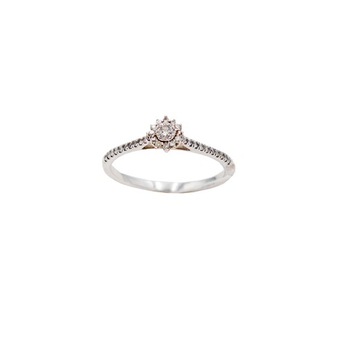 11009 - A NATURAL DIAMOND HALO RING