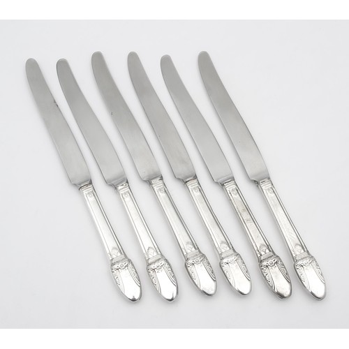 836 - A SET OF SIX ELECTROPLATE KNIVES