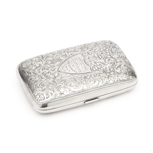 730 - A SILVER CIGARETTE CASE, BIRMINGHAM, 1903