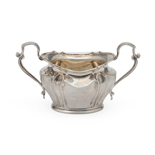 706 - A RUSSIAN FABERGE SILVER SUGAR BOWL, AUGUST FREDERIK HOLLMING, 1854