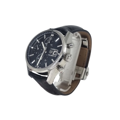 988 - A GENTLEMAN'S TAG HEUER CARRERA CALIBRE 16 WRISTWATCH