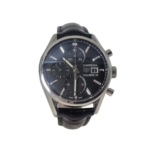 988 - A GENTLEMAN'S TAG HEUER CARRERA CALIBRE 16 WRISTWATCH