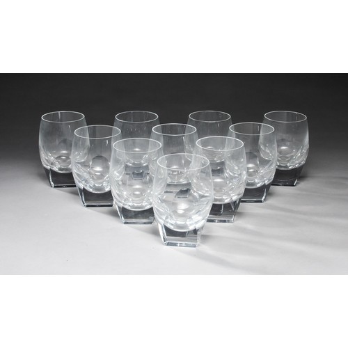 474 - 18 MOSER BAR CZECH GLASS DRINKING GLASSES