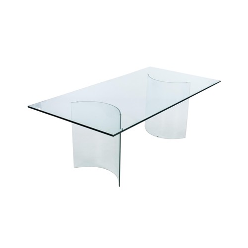 1095 - A GLASS-TOPPED DINING TABLE