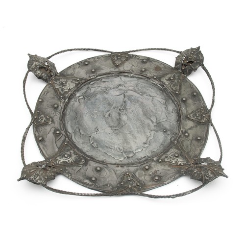 54 - AN ART NOUVEAU TRAY, VIDE POCHE