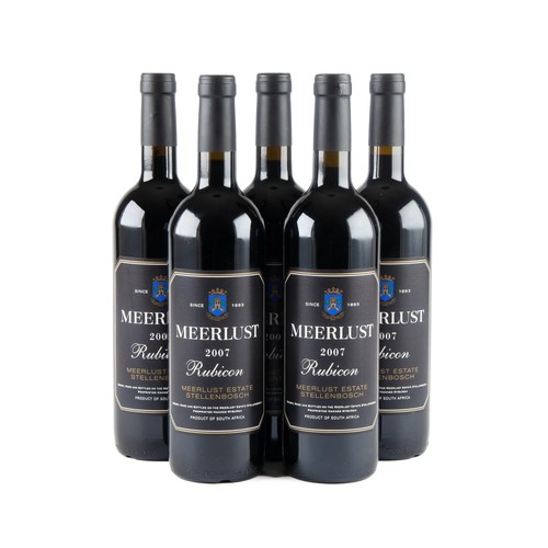 160 - 2007 Meerlust Rubicon5 x Bottles 750ml