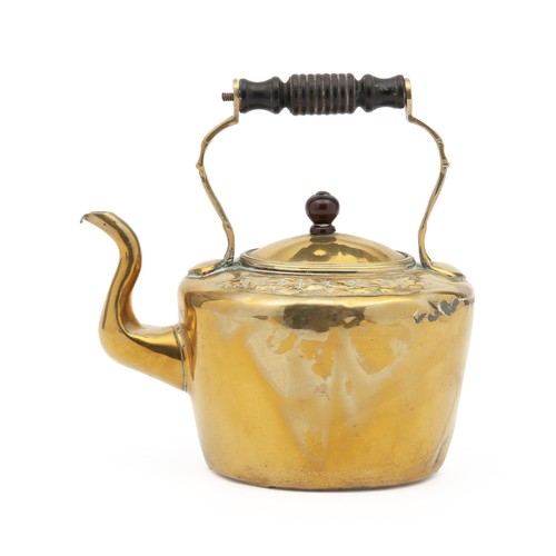 44 - COPPER AND BRASS KETTLE