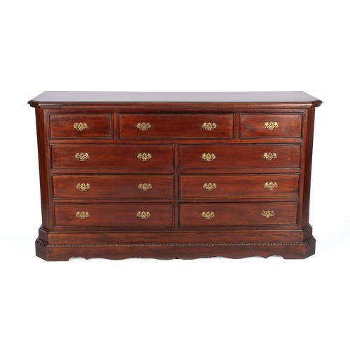 1008 - A MAHOGANY CHEST OF DRAWERS