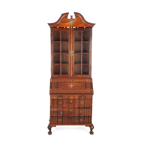 1060 - AN IMBUIA BUREAU BOOKCASE