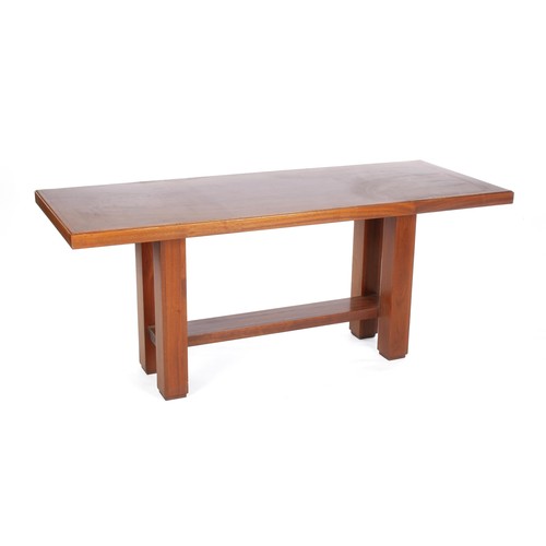 1064 - A MAHOGANY REFECTORY-STYLE TABLE