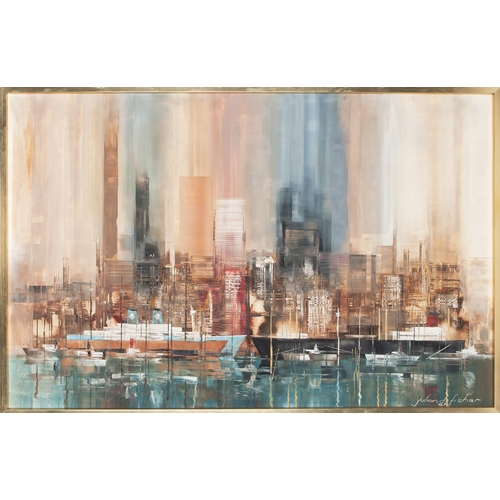 443 - Julian D. Fisher (South African 20th Century) CITY HARBOUR