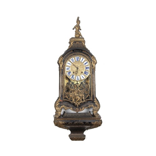 1 - A GILT-METAL MOUNTED MAHOGANY BRACKET CLOCK, KYDERN, PARIS, 18TH CENTURY