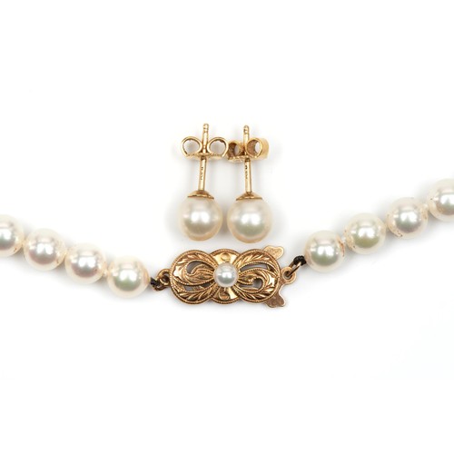 947 - A SUITE OF MIKIMOTO PEARL JEWELLERY