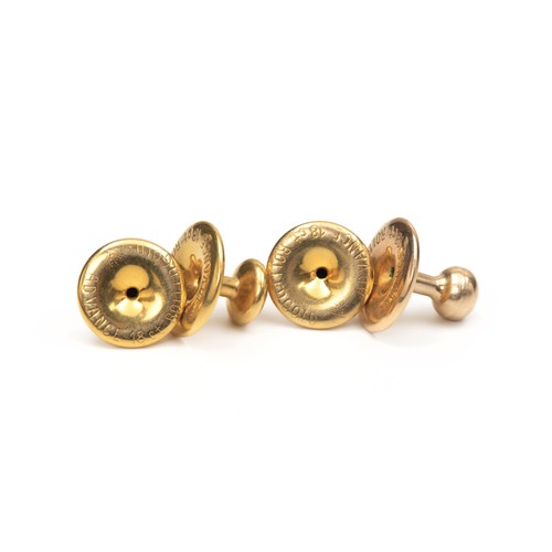 959 - TWO PAIRS OF GOLD BUTTONS