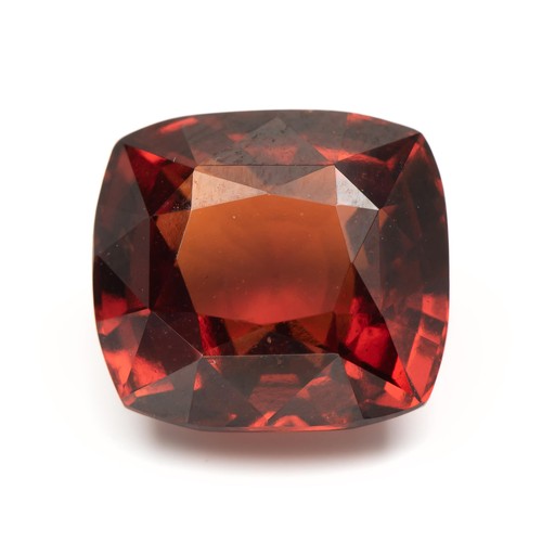 886 - AN UNSET HESSONITE, 8.6 CARATS