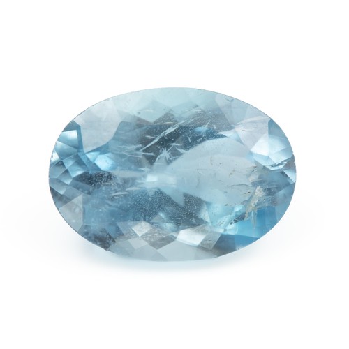 881 - AN UNSET AQUAMARINE, 4.30 CARATS