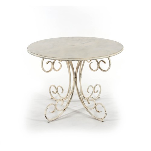 1077 - A WROUGHT IRON TABLE, MODERN