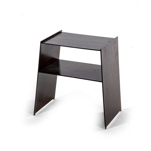 1096 - A STEEL RATIONAL SIDE TABLE, DESIGNED BY ADAM COURT FOR OKHA, CAPE TOWN