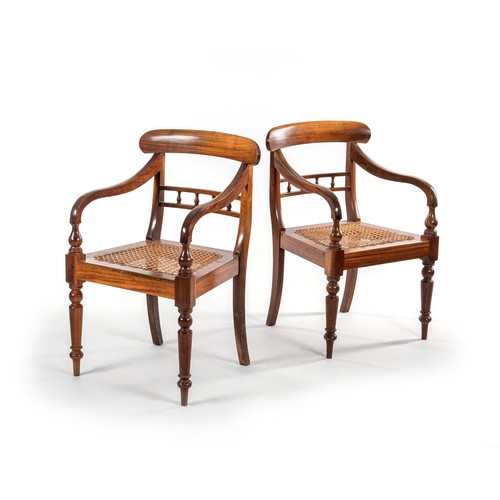 1098 - A PAIR OF CAPE STINKWOOD ARMCHAIRS, 19TH CENTURY