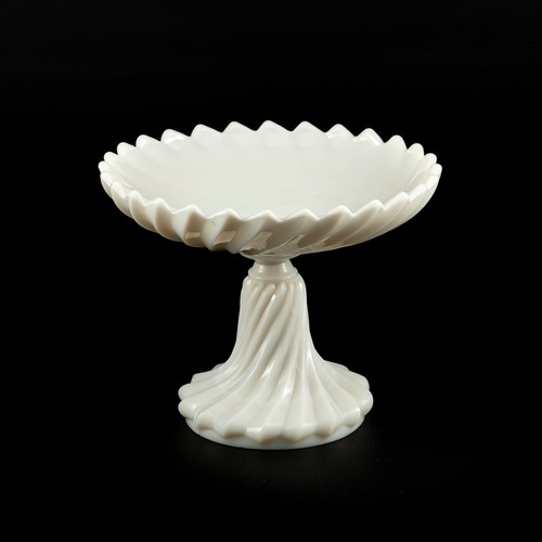 506 - AN OLD FRENCH OPALINE COMPOTE BOWL