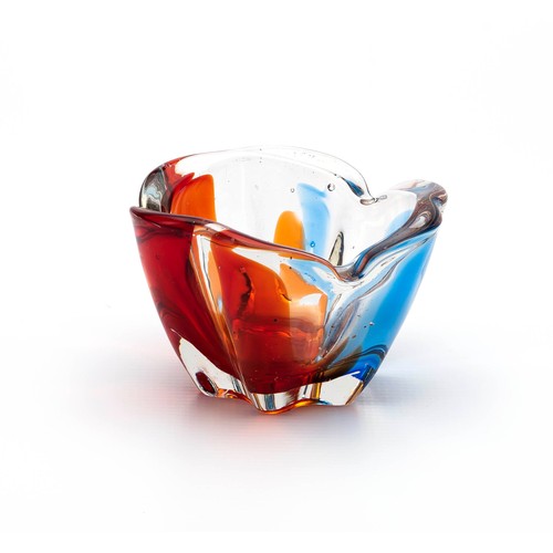 528 - A CZECH CRYSTAL GLASS ASHTRAY