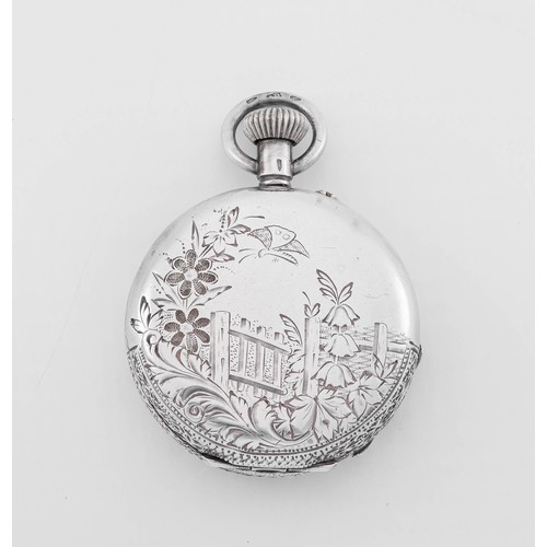 972 - SILVER HUNTER CASED POCKET WATCH, LONDON