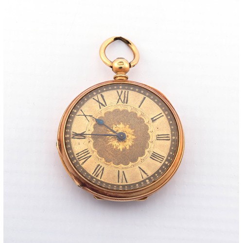 971 - A GOLD HALF CASED HUNTER POCKET WATCH, CAMERER KUSS AND CO