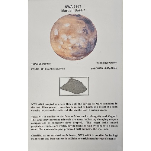 55 - NWA 6963 MARTIAN BASALTIC SHERGOTITE SPECIMEN