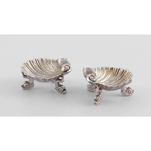 710 - A PAIR OF VICTORIAN SILVER SALTS, HENRY HYDE ASTON, BIRMINGHAM, 1862