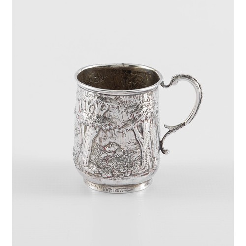 732 - AN EDWARD VII SILVER CHRISTENING MUG, MAPPIN AND WEBB LTD, LONDON, 1906