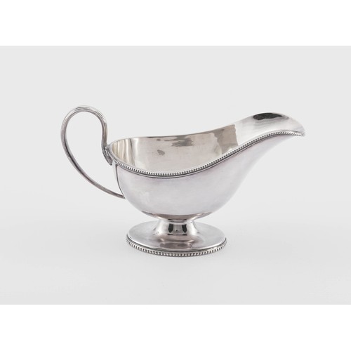 849 - AN ELECTROPLATE SAUCE BOAT, MAPPIN AND WEBB