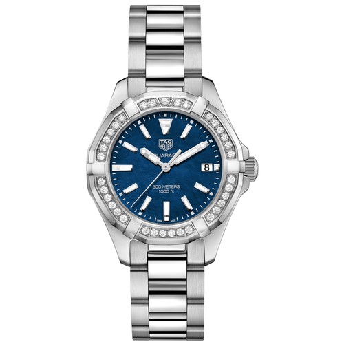 981 - A LADIES TAG HEUER AQUARACER WRISTWATCH