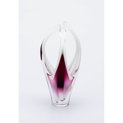 536 - A PAUL KEDELV 'COQUILLE FANTASIA' GLASS VASE