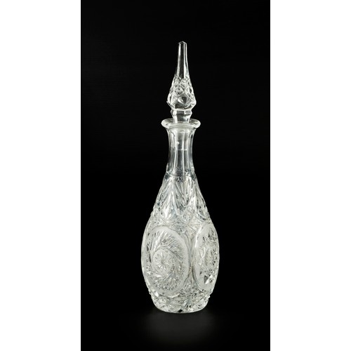 471 - A CRYSTAL CUT GLASS DECANTER