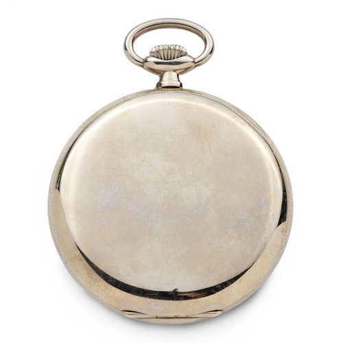 18 - AN OMEGA HALF HUNTER POCKET WATCH