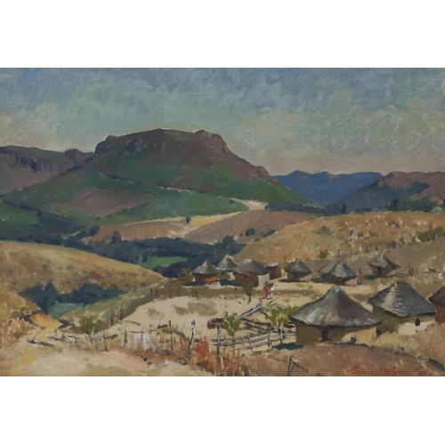 314 - Terence McCaw (South African 1913 - 1978) VILLAGE IN THE VALLEY