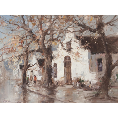 373 - Christiaan Nice (South African 1939 - 2020) RAINY STREET SCENE