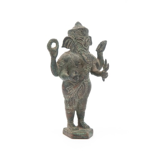 622 - A BRONZE BURMESE FIGURE OF GANESH