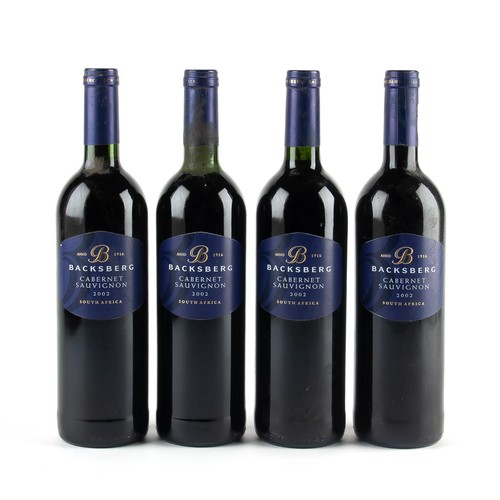 1166 - 2002 Backsberg Cabernet Sauvignon4 x Bottles 750ml