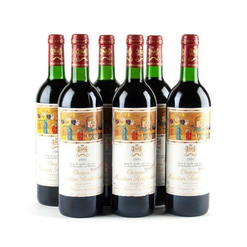 1176 - 1991 Chateau Mouton Rothschild6 x Bottles 750ml