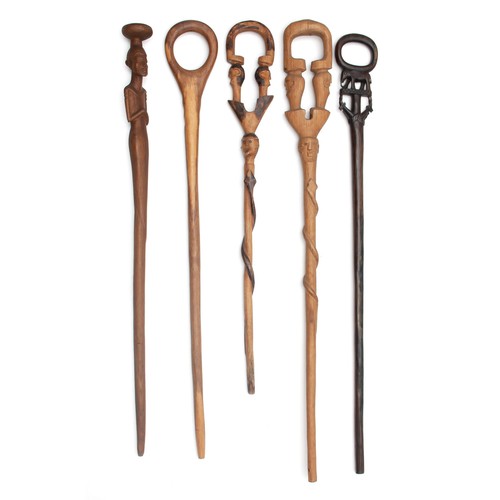 1356 - A COLLECTION OF WALKING STICKS