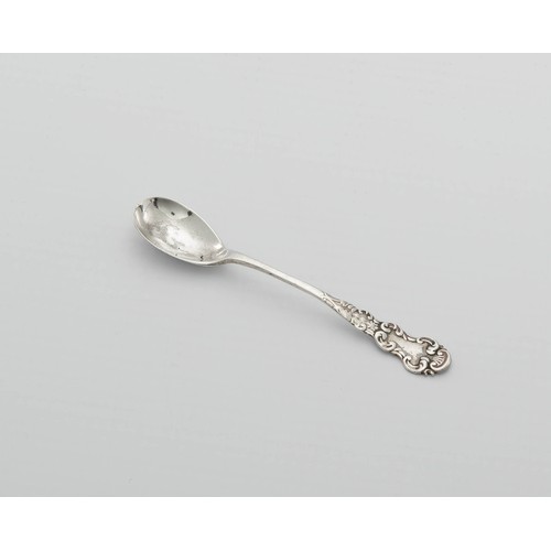 886 - AN EDWARD VII SILVER MUSTARD SPOON, HENRY CLIFFORD DAVIS, BIRMINGHAM, 1905