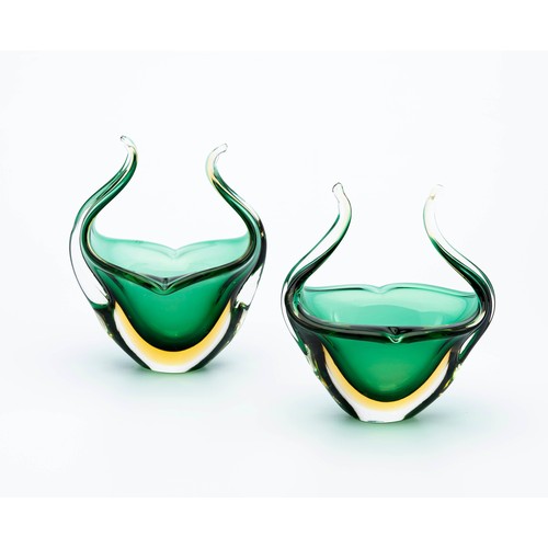 457 - TWO MURANO SCULPTURE BOWLS