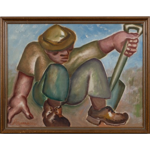 688 - Hennie (Hendrik Christiaan) Niemann Snr (South African 1941 - ) MAN WITH SPADE