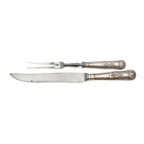 5041 - AN ELECTROPLATE CARVING KNIFE AND FORK