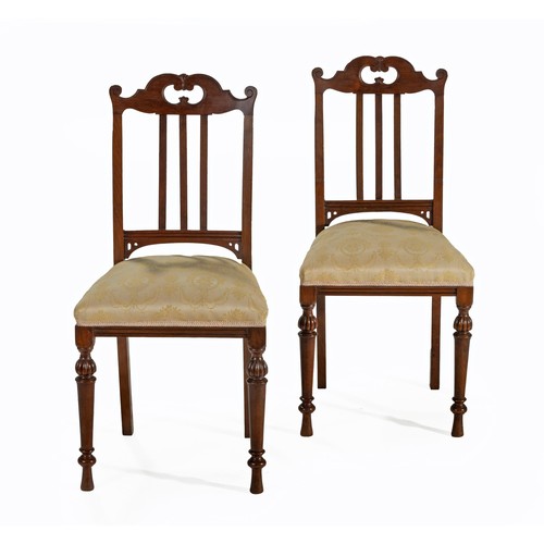 367 - A PAIR OF WILLIAM IV STYLE MAHOGANY SIDE CHAIRS